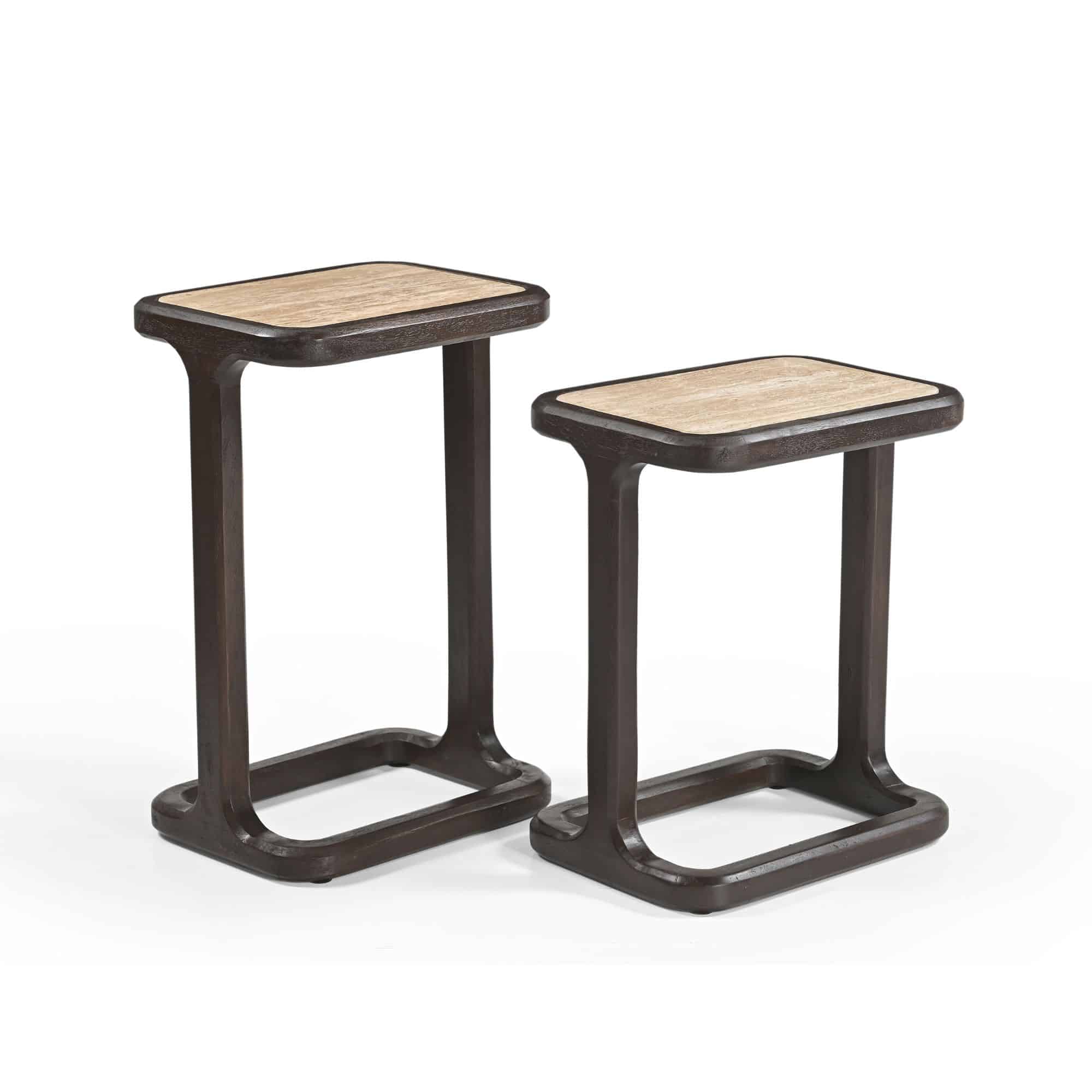 Starfurn Bijzettafel Arvid Bruin Travertin 58 cm