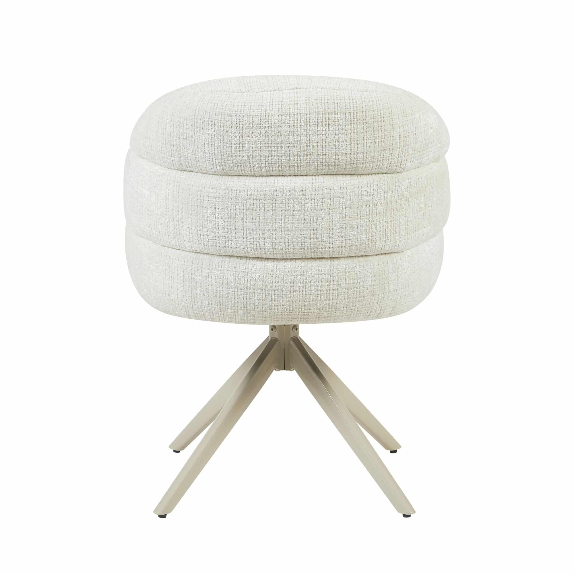 Starfurn Draaibare eetkamerstoel Bella Off White Poot Zand