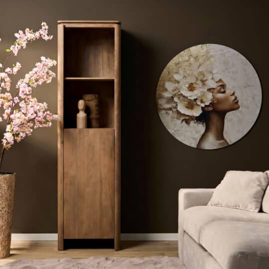 Starfurn Boekenkast Dallas Naturel Mangohout 55 cm