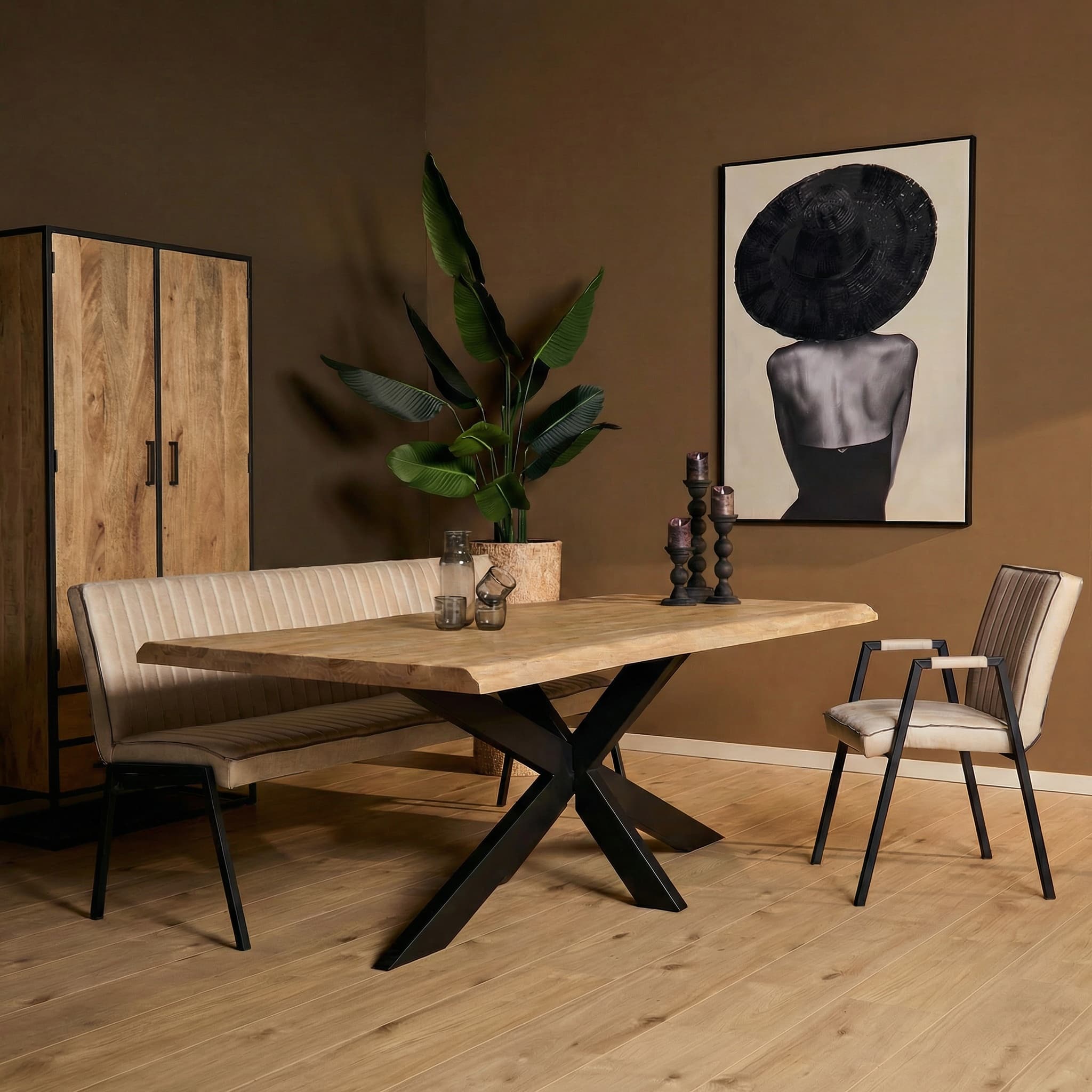 Starfurn Boomstamtafel Dakota Naturel Mangohout 180 cm