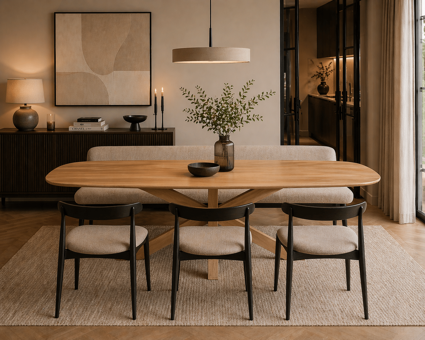 Starfurn Deens ovale eettafel Nina Naturel Mangohout 210 cm