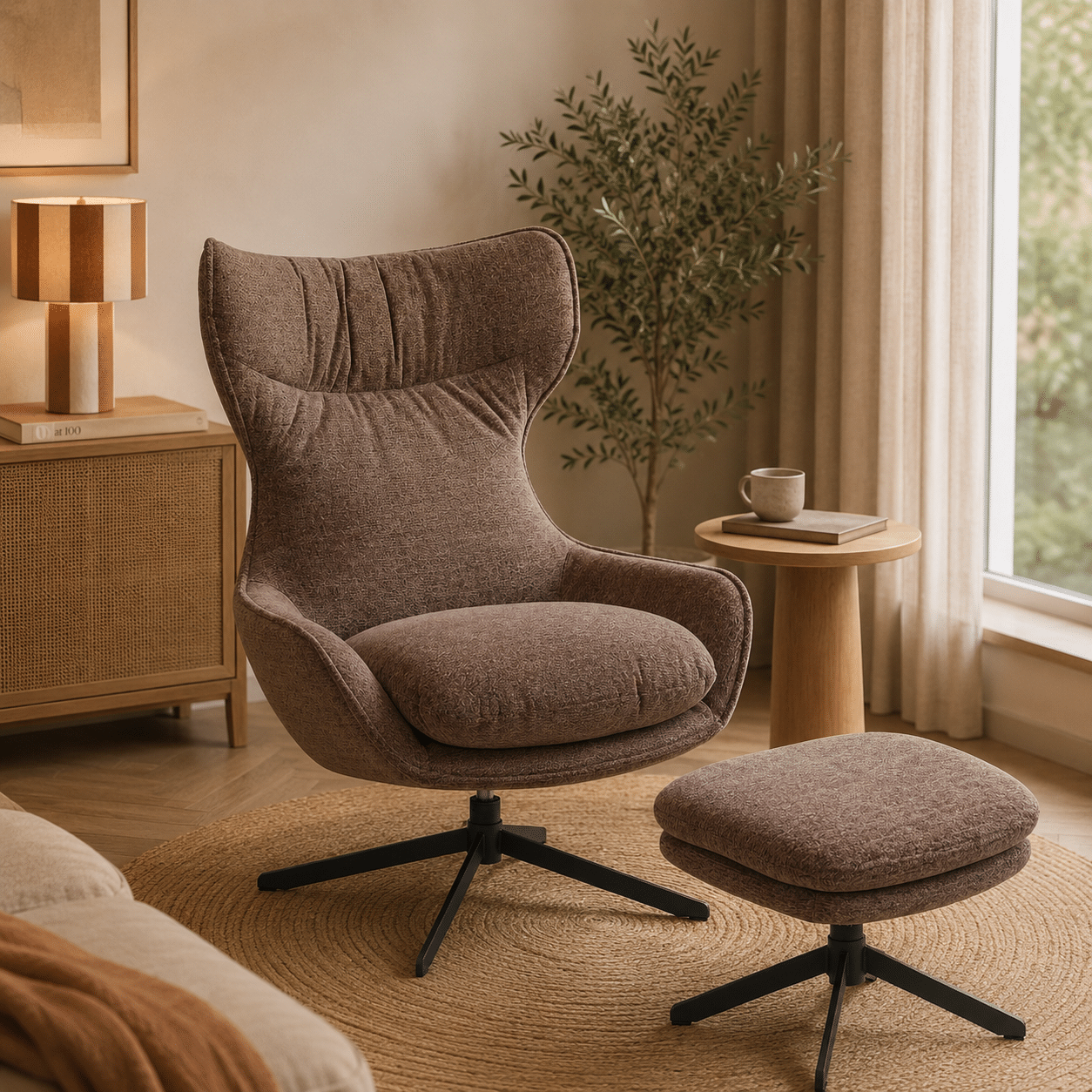 Starfurn Draaibare fauteuil Olivia Paars