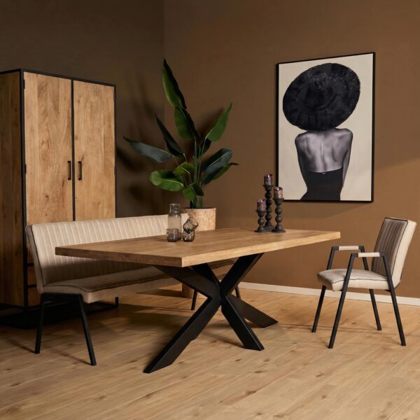 Starfurn Rechthoekige eettafel Dakota Naturel Mangohout 240 cm