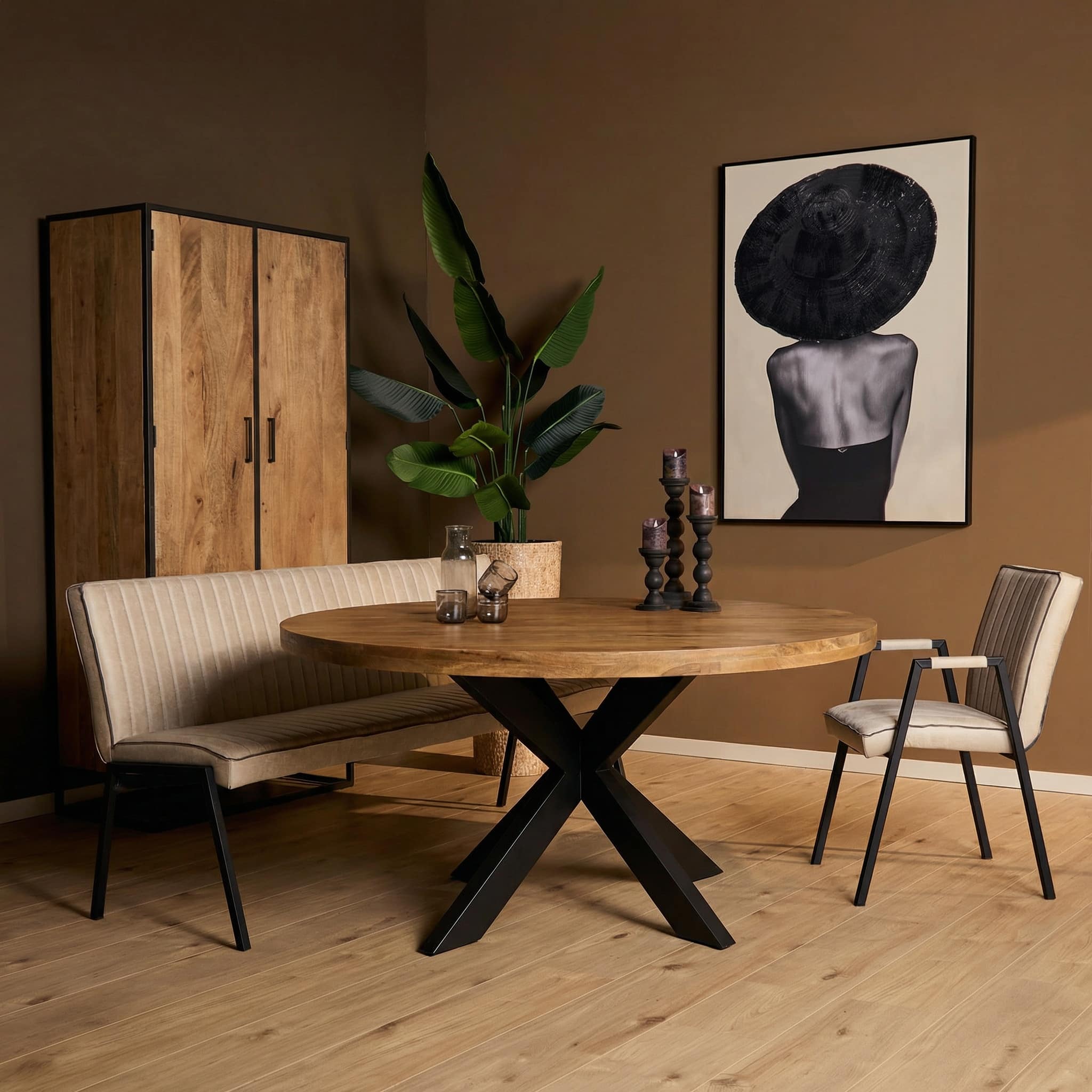 Starfurn Ronde eettafel Dakota Naturel Mangohout 140 cm