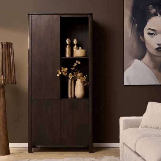Starfurn Vakkenkast Dallas Bruin Mangohout 90 cm