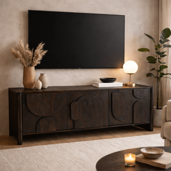 Starfurn tv meubel Zana bruin 150x40x55 cm mangohout