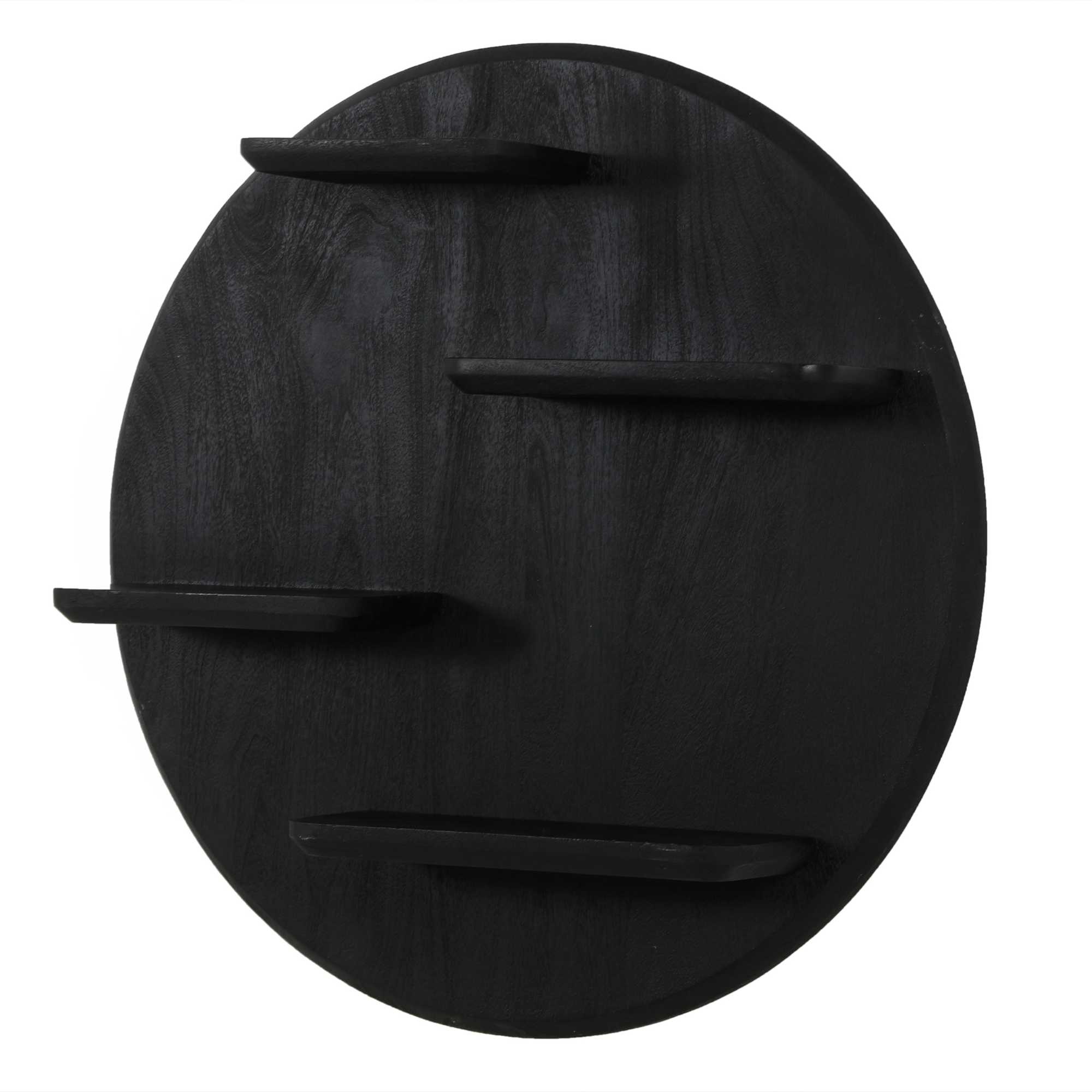 Starfurn wandrek Lena 75 cm rond zwart mangohout