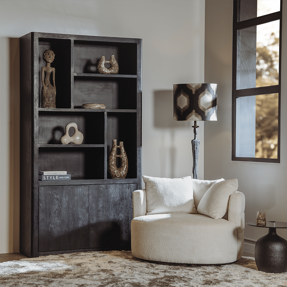 Tower Living boekenkast Tenna 120x45x220 cm mangohout