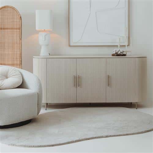 Tower Living dressoir Corbetta 180x45x80 cm mangohout stone finish