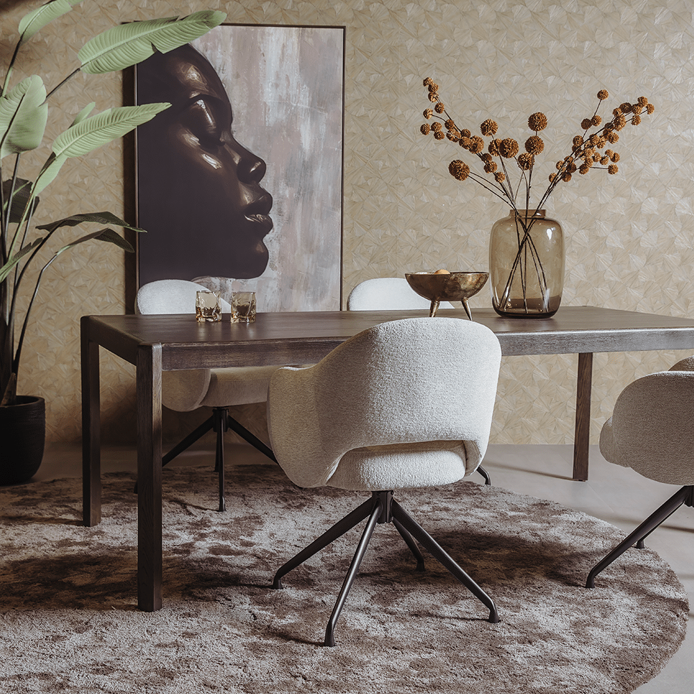 Tower Living eettafel Amalfi 240x100x77 cm donkerbruin eiken
