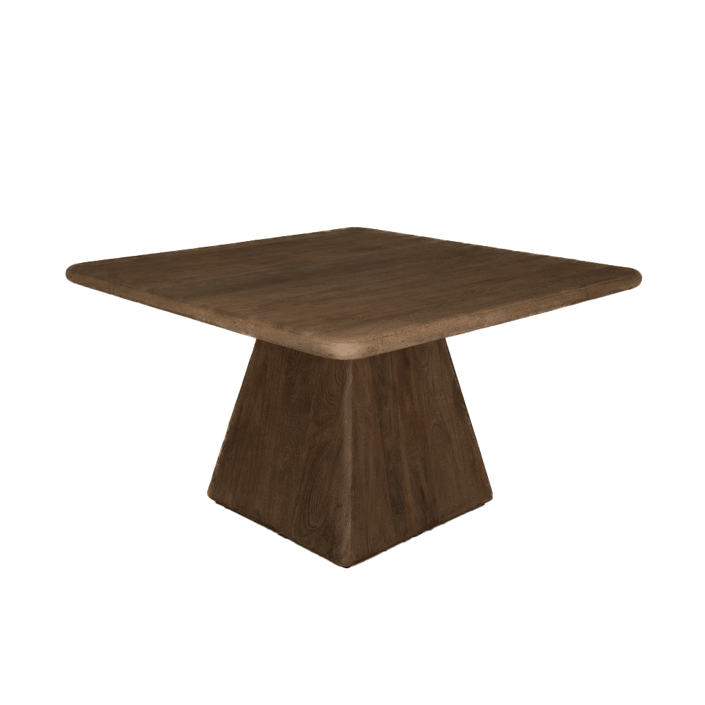 Tower Living eettafel Asti 130 cm vierkant mangohout bruin
