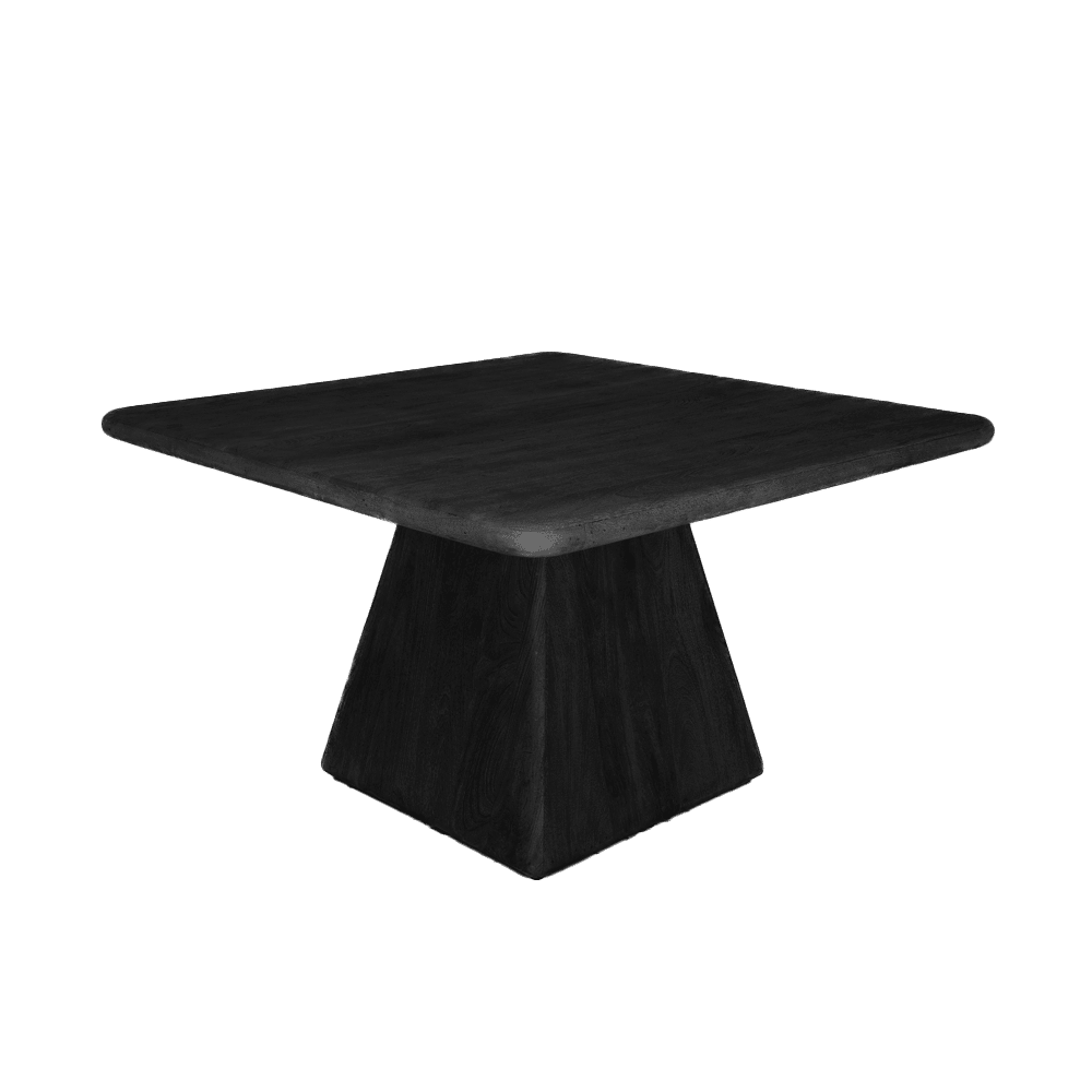 Tower Living eettafel Asti 130 cm vierkant mangohout zwart