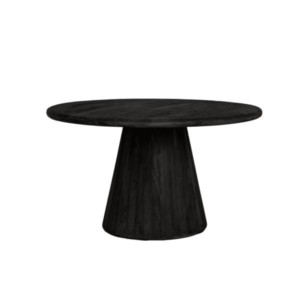Tower Living eettafel Asti 150 cm rond mangohout zwart