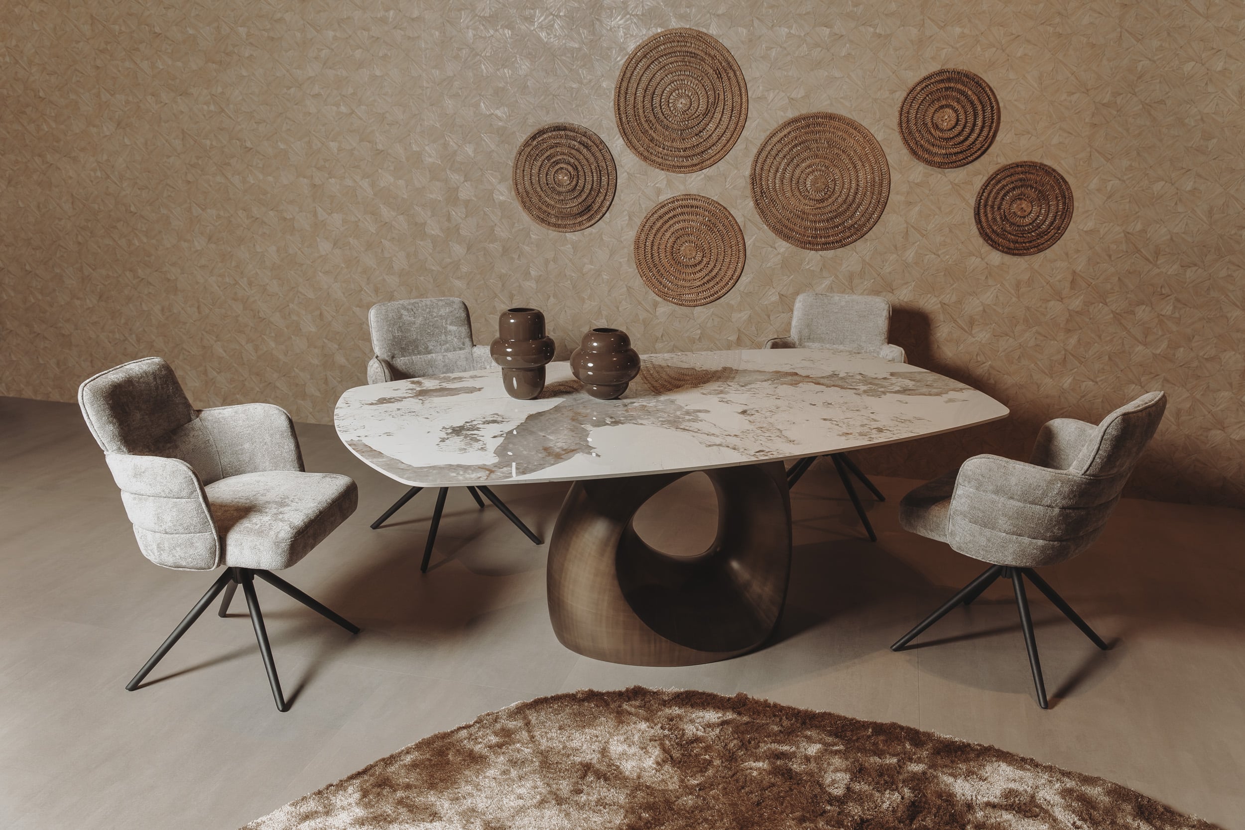 Tower Living eettafel Castello beige 240x120x75 cm keramiek
