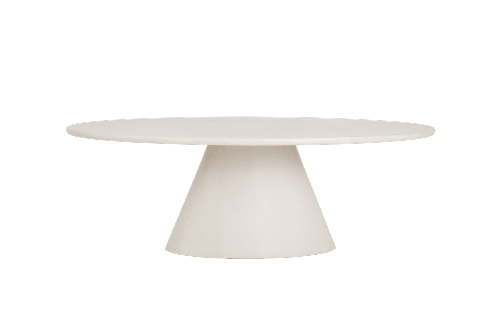 Tower Living eettafel Mello 220x120x77 cm ovaal wit