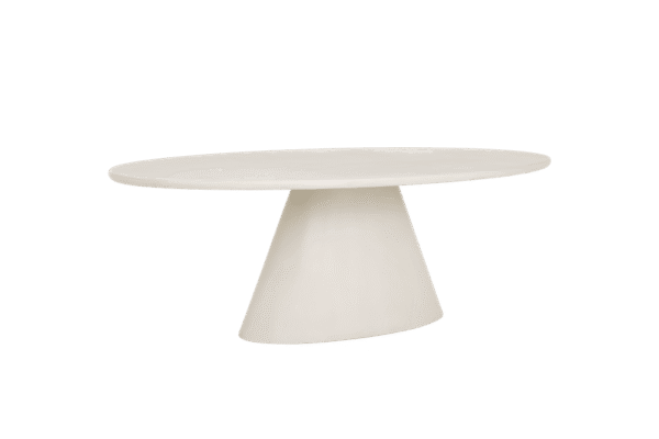 Tower Living eettafel Mello 240x120x77 cm ovaal wit
