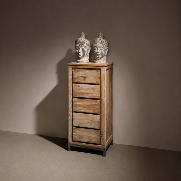 Tower Living ladekast Venetie 50x40x120 cm oud teak