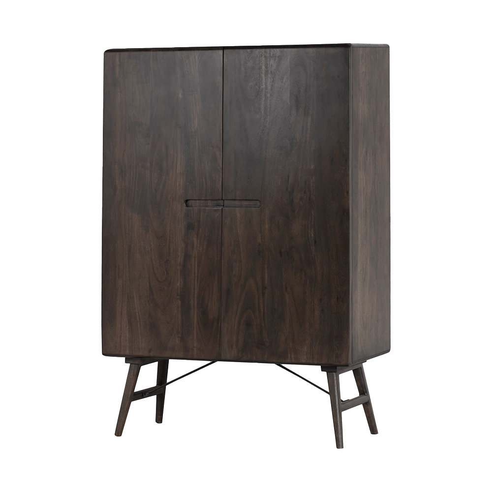 Tower Living opbergkast Aura 100x40x150 cm espresso acacia