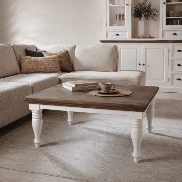 Tower Living salontafel Fleur ronde poot 100x100x45 cm grenen