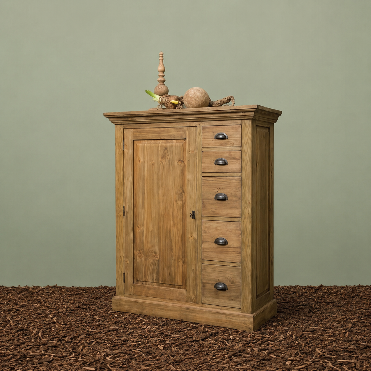 Tower Living spekkast Bologna 100x40x128 cm teak