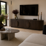 Tower Living tv meubel Allure 210x40x50 cm donkerbruin eiken