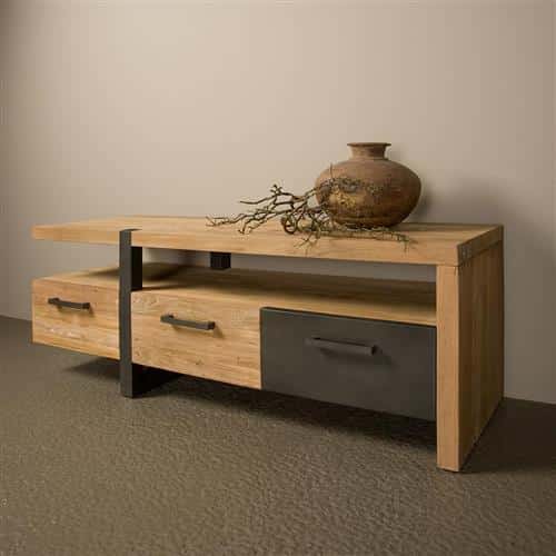 SHOWMODEL Tower Living tv meubel Lucca gerecycled teak 145x40x55 cm