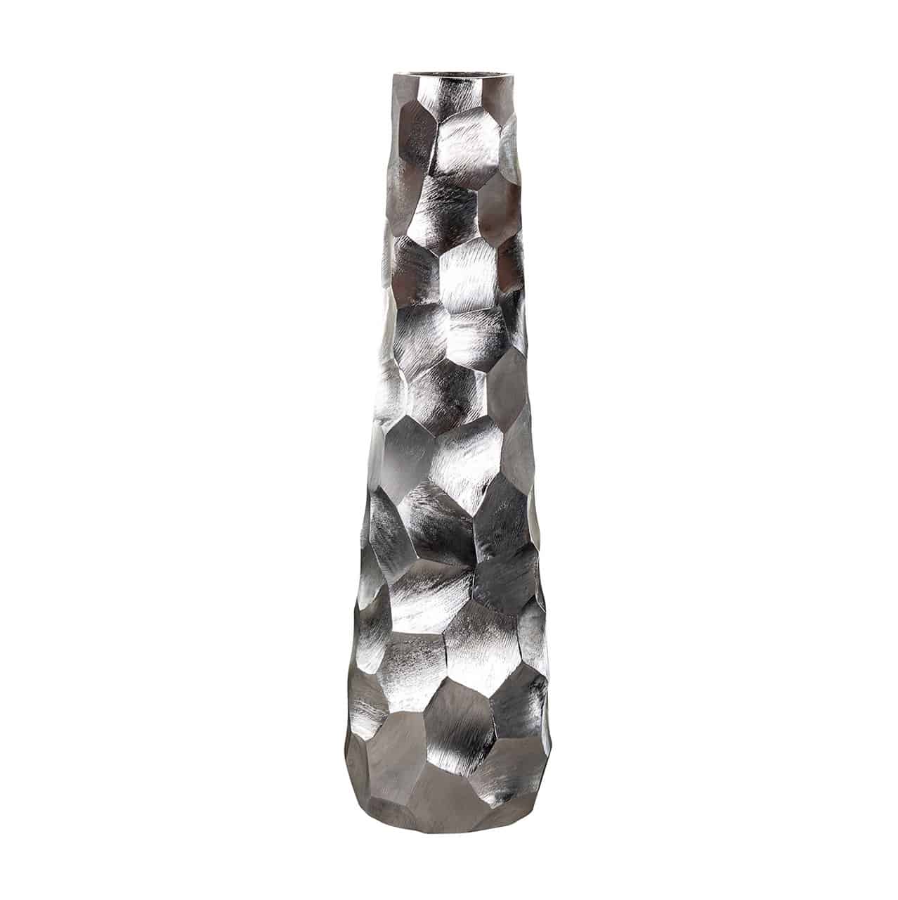 Richmond Interiors vaas Ø20x70 cm Callisto big aluminium zilver