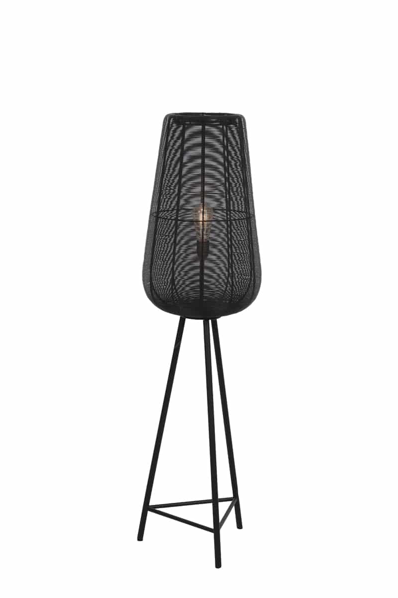 Light & Living vloerlamp driepoot Ø37x135 cm Adeta mat zwart