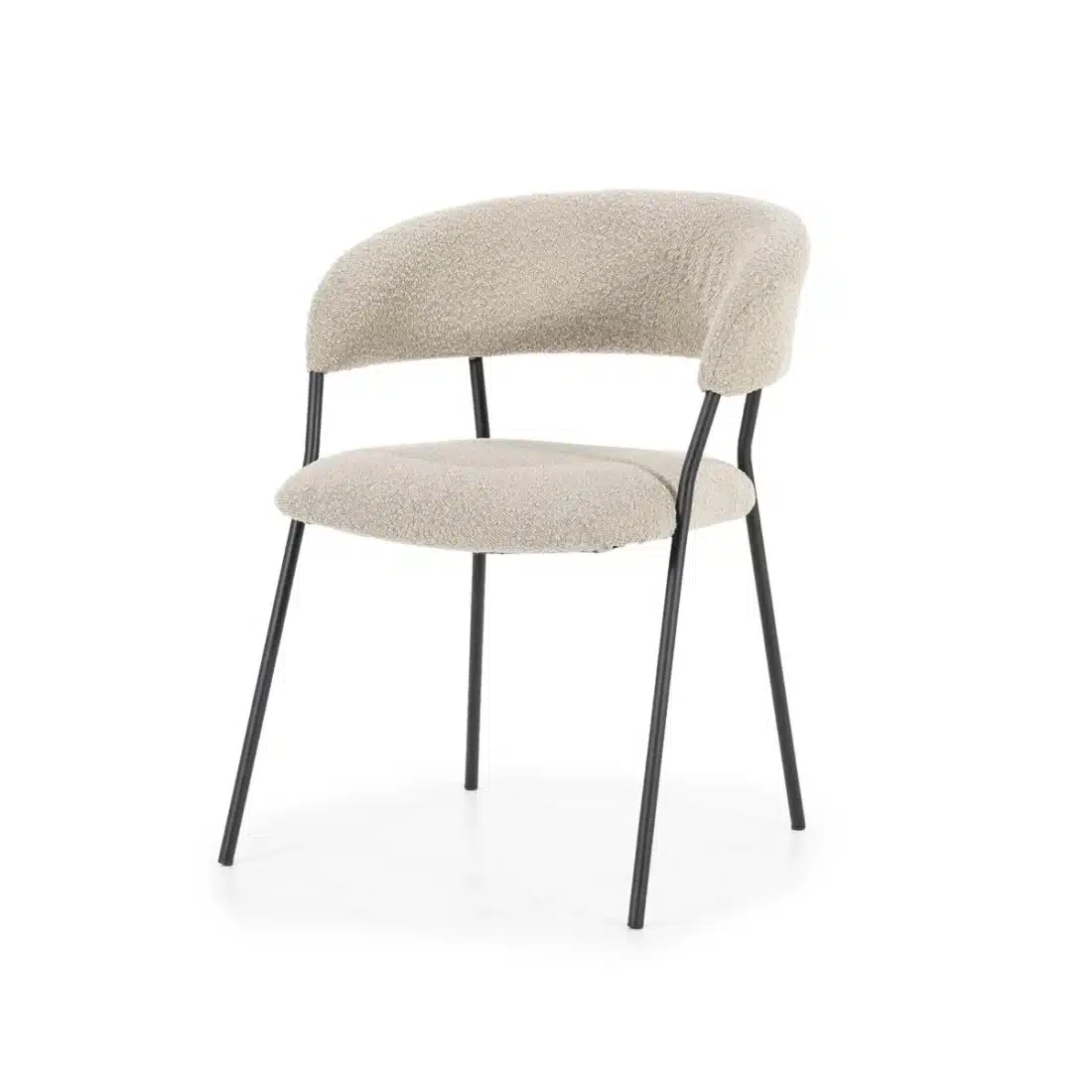 Eleonora eetkamerstoel Luka met arm taupe