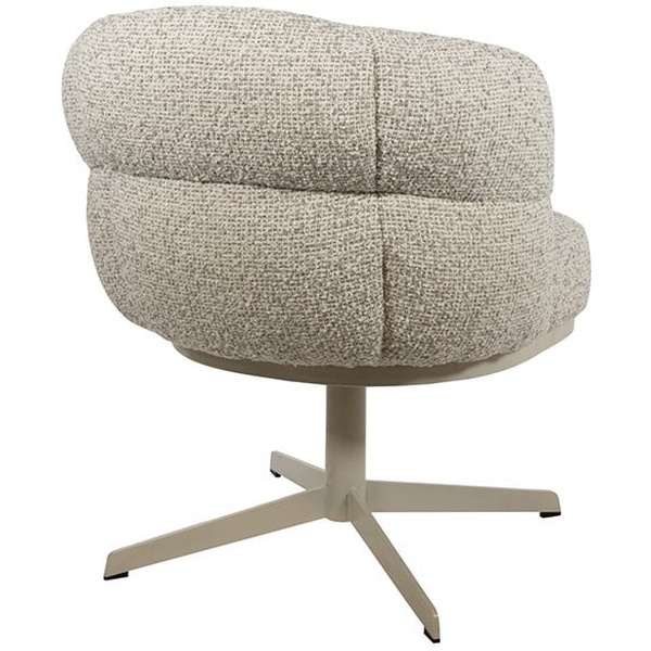 achterkant Nijwie MySons eetkamerstoel JLo - beige draaipoot 360 - Cuzco - Fog 3 - Star Collection