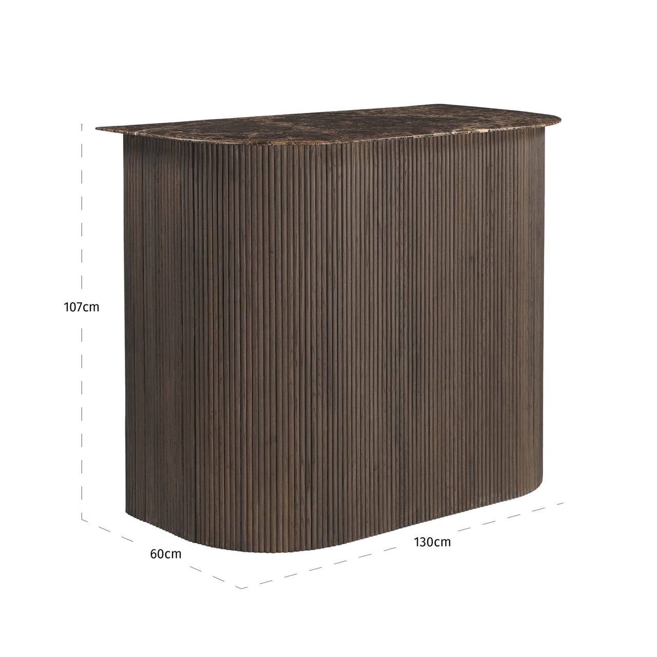 Richmond Interiors bar Castello 130x60x107 cm marmer
