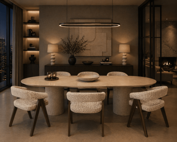 Richmond Interiors eetkamerstoel Mori met arm cream