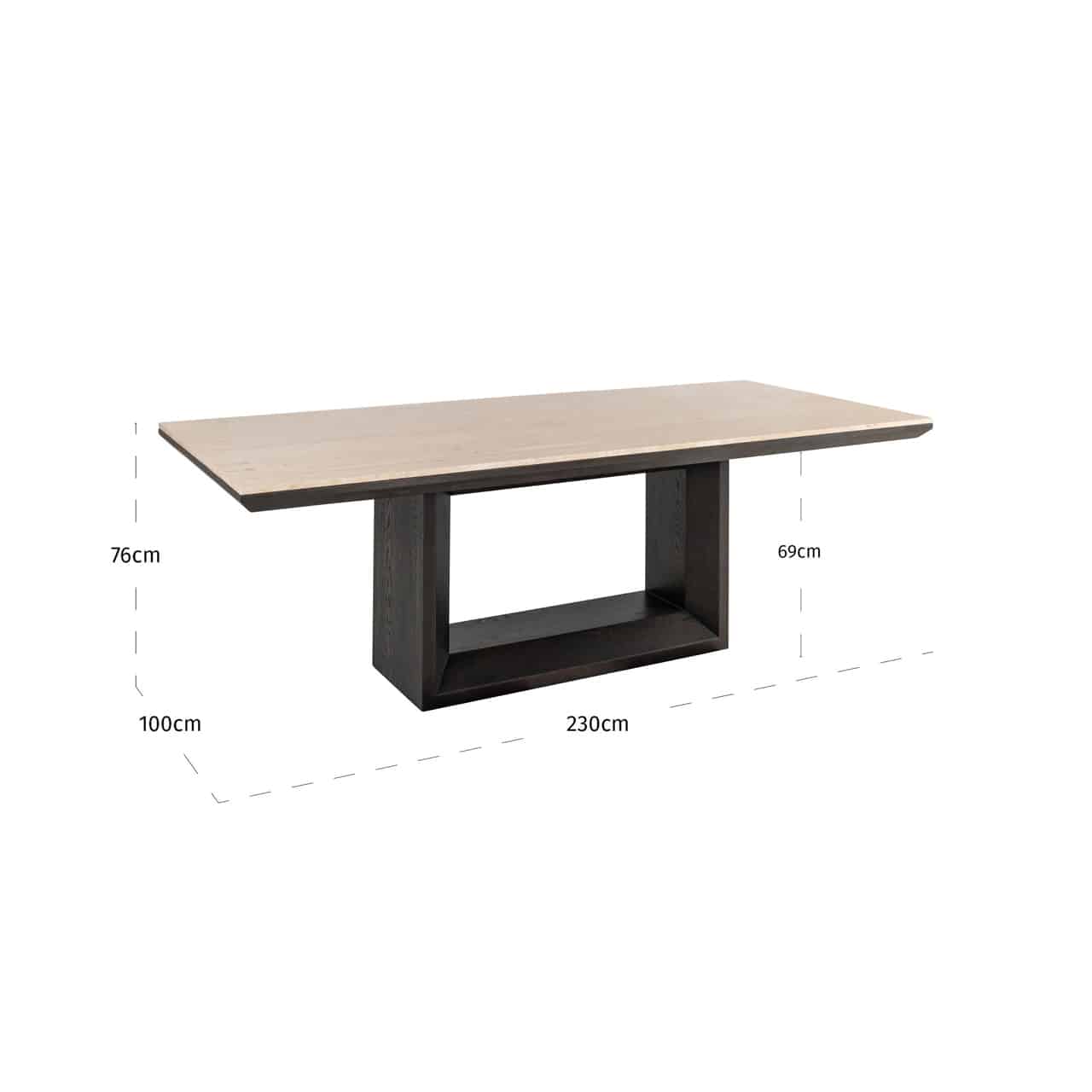 Richmond Interiors eettafel Claremont 230 cm travertin