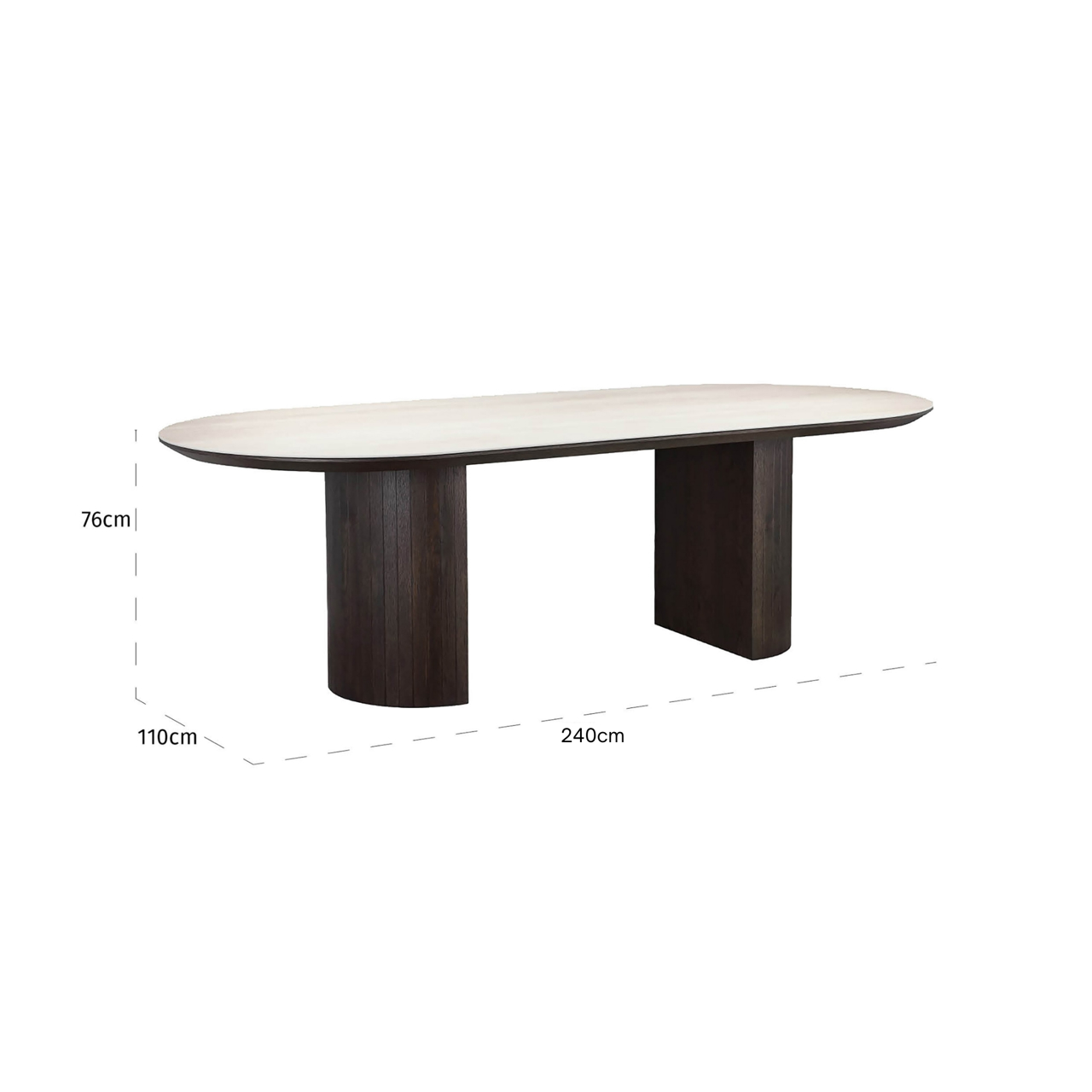 Richmond Interiors eettafel Ritz 240 cm travertin