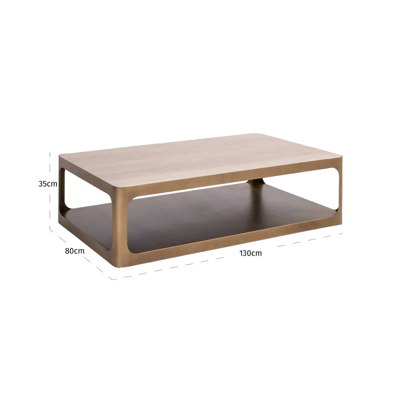 Richmond Interiors salontafel Claridge 130x80x35 cm keramiek