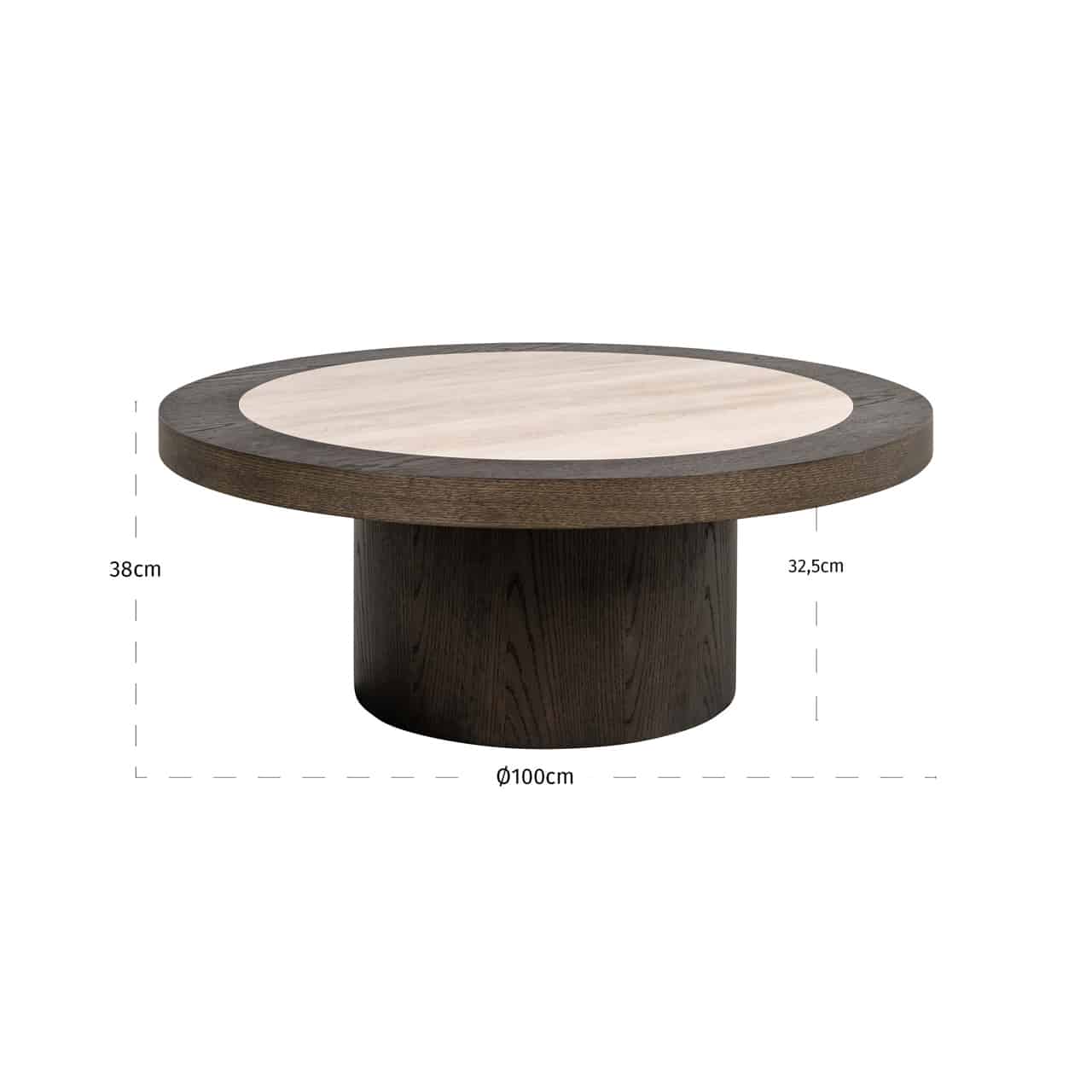 Richmond Interiors salontafel Nando 100x100x38 cm keramiek