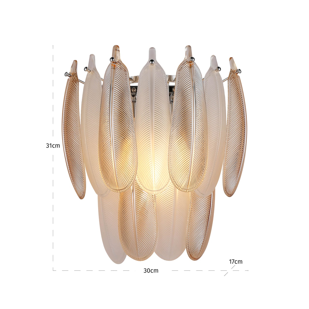 Richmond Interiors wandlamp 30x17x31 cm Chloe brass antique