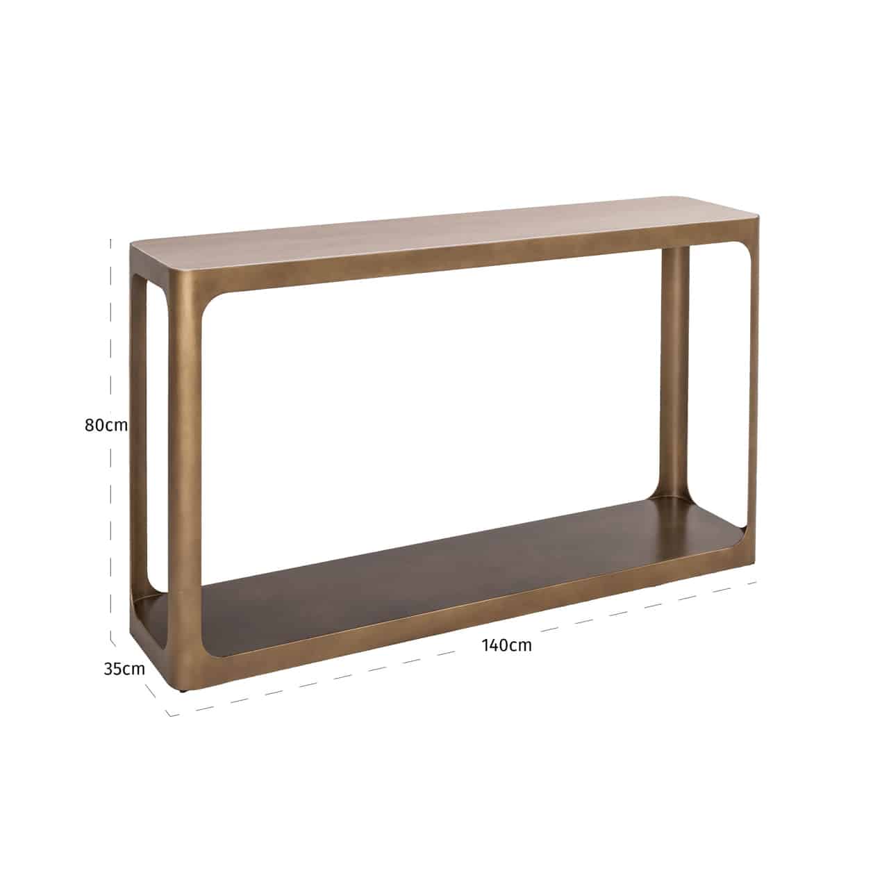 Richmond Interiors wandtafel Claridge 140x35x80 cm keramiek