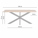 afmetingen afmetingen Nijwie MySons Eetkamertafel Nebel Table Collection