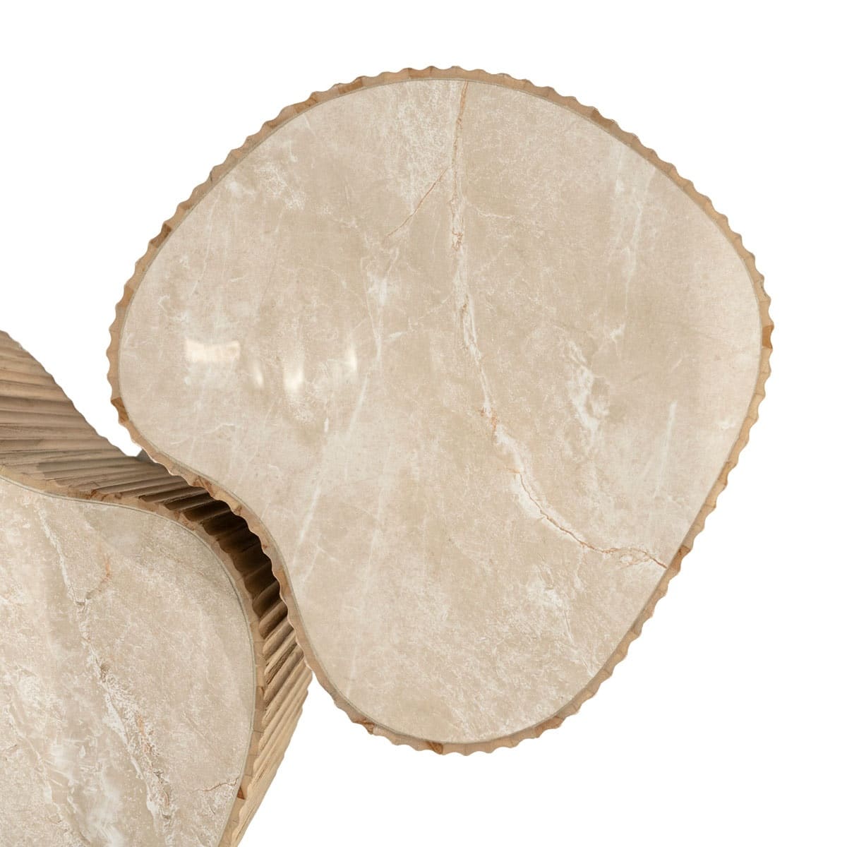 By-Boo salontafel Nice set van 2 naturel keramiek