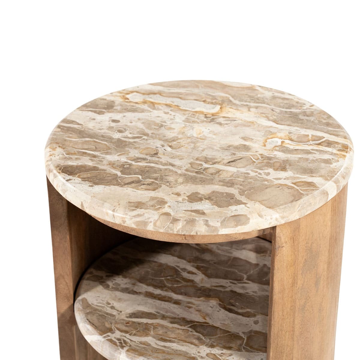 By-Boo bijzettafel Marbelon 40x40x55 cm marmer