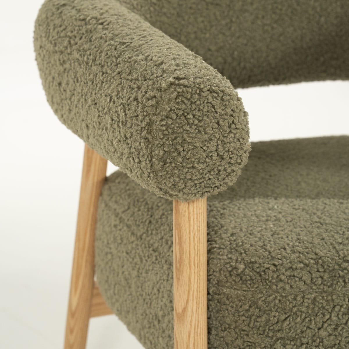 By-Boo fauteuil Mysa met arm groen