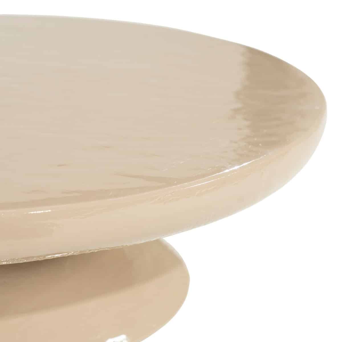 By-Boo salontafel Circolo taupe 60x60x38 cm metaal