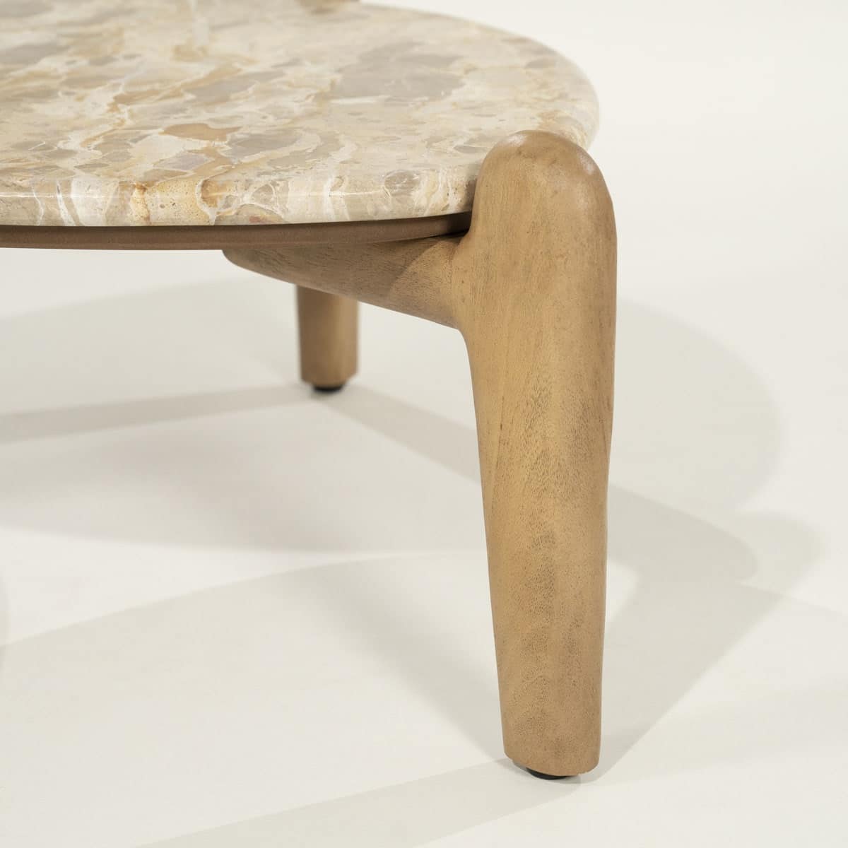 By-Boo salontafel Marnish beige 70x70x28 cm marmer