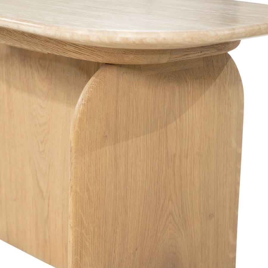 Eleonora bijzettafel Lova 60x38x40 cm travertin