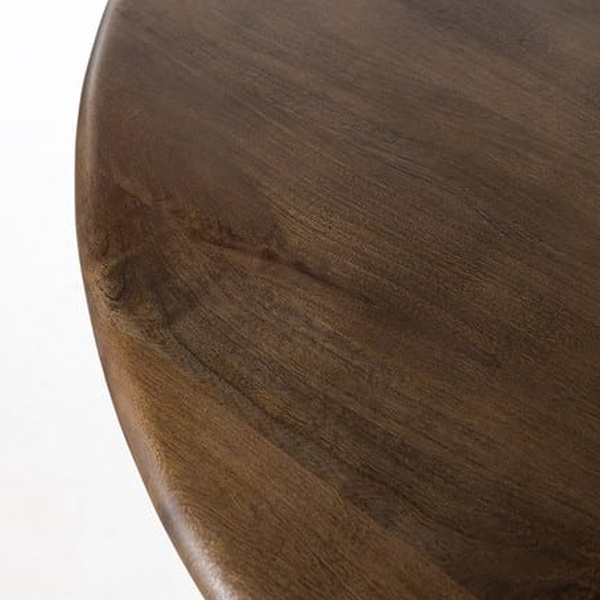 detailfoto Nijwie MySons Eetkamertafel Ø130, Mango Brown Walnut - Zodiac Collection