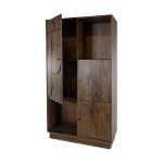 detailfoto Nijwie MySons Kast 180 met 3 deuren en 2 open vakken, Mango Brown Walnut - Kaapstad Collection