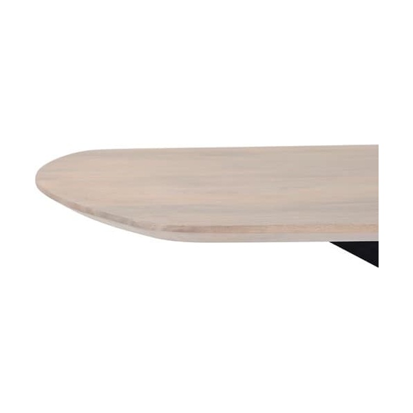 detailfoto Nijwie MySons eettafel deens ovaal 160x90x78 cm mango Ashblond – Akagi Table Collection
