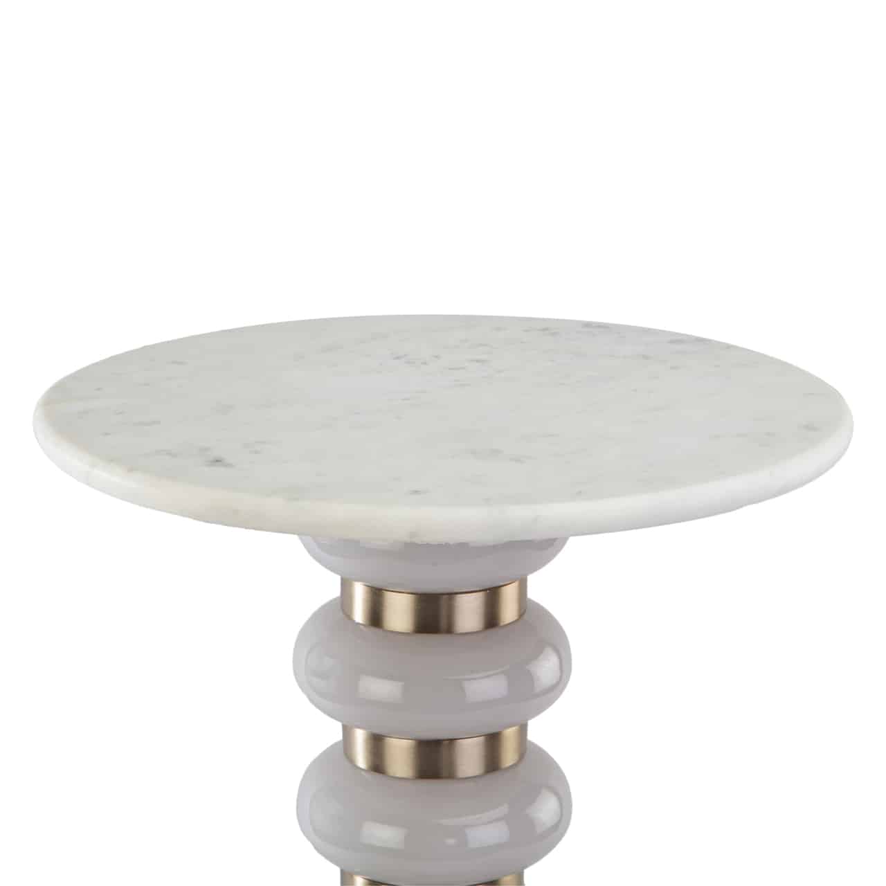 Richmond Interiors bijzettafel Villeray wit 40x40x53 cm marmer