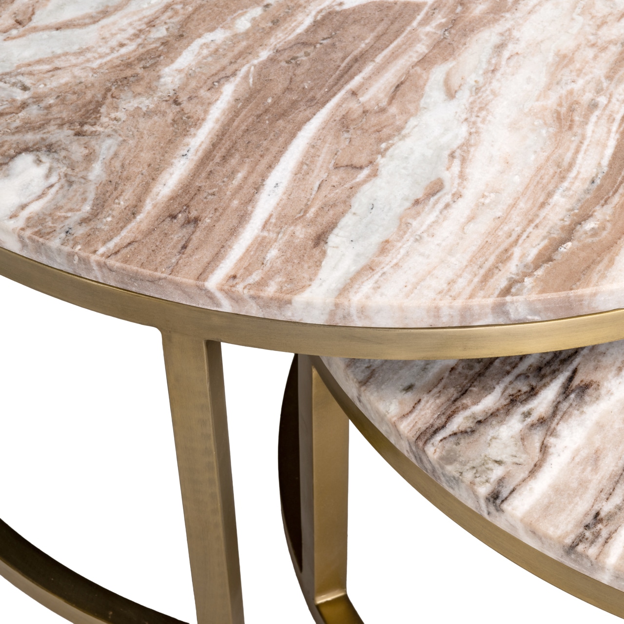 Richmond Interiors salontafel Bottega set van 2 marmer